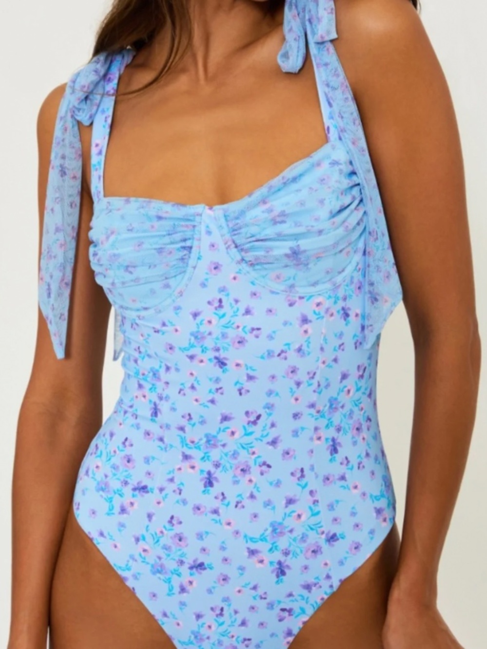 NEW Beach Riot Dede Floral One-Piece Swimsuit Sz L - Picture 6 of 9